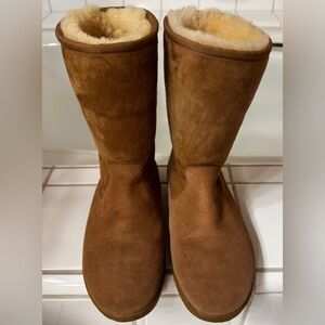 Abeo Cozy Brown Suede Shearling-Lined Boots | Comfort Walking Boots